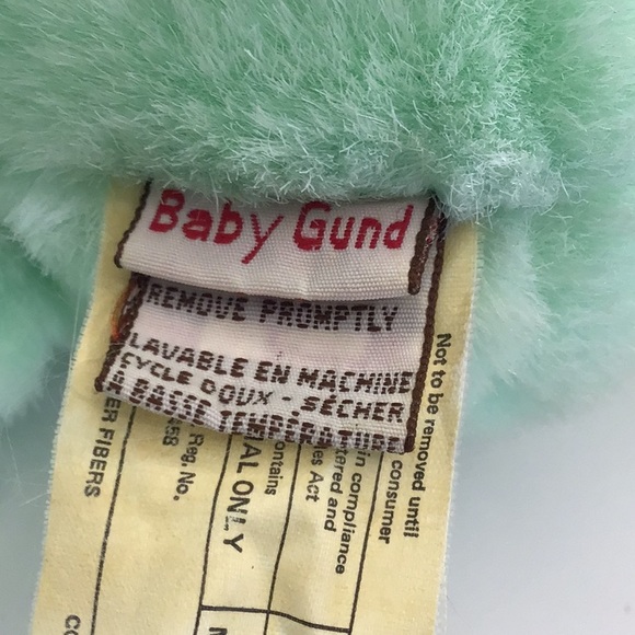 👠 BABY GUND Green Stuffed Frog with built in rattle - Picture 7 of 9